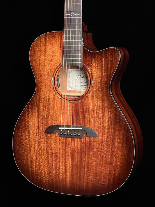 Alvarez MF66ce Shadowburst Masterworks OM Cutaway African Mahogany Acoustic Guitar - New