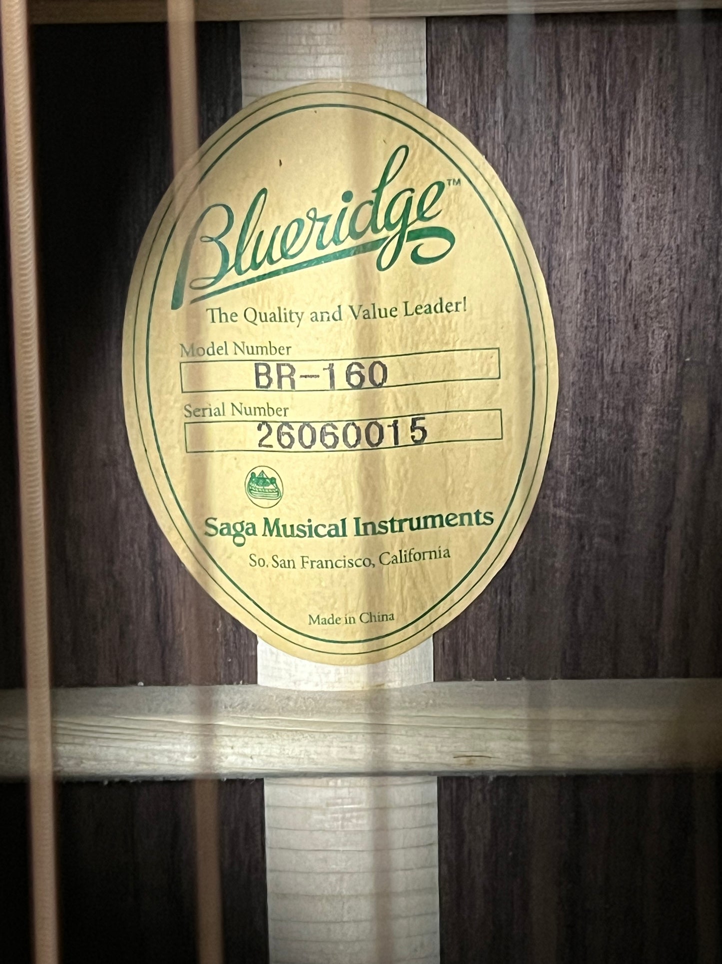 Blueridge BR-160 Historic Series Dreadnought Acoustic Guitar - New