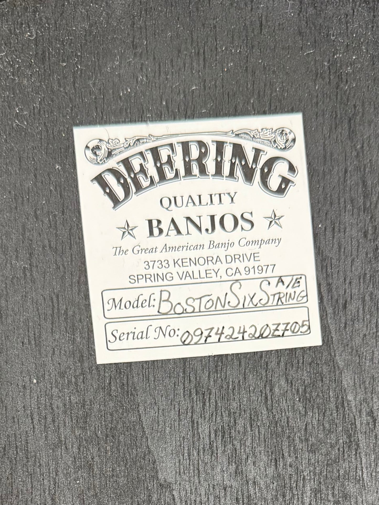 Deering Boston 6-String A/E Banjo with Kavanjo Pickup - Used