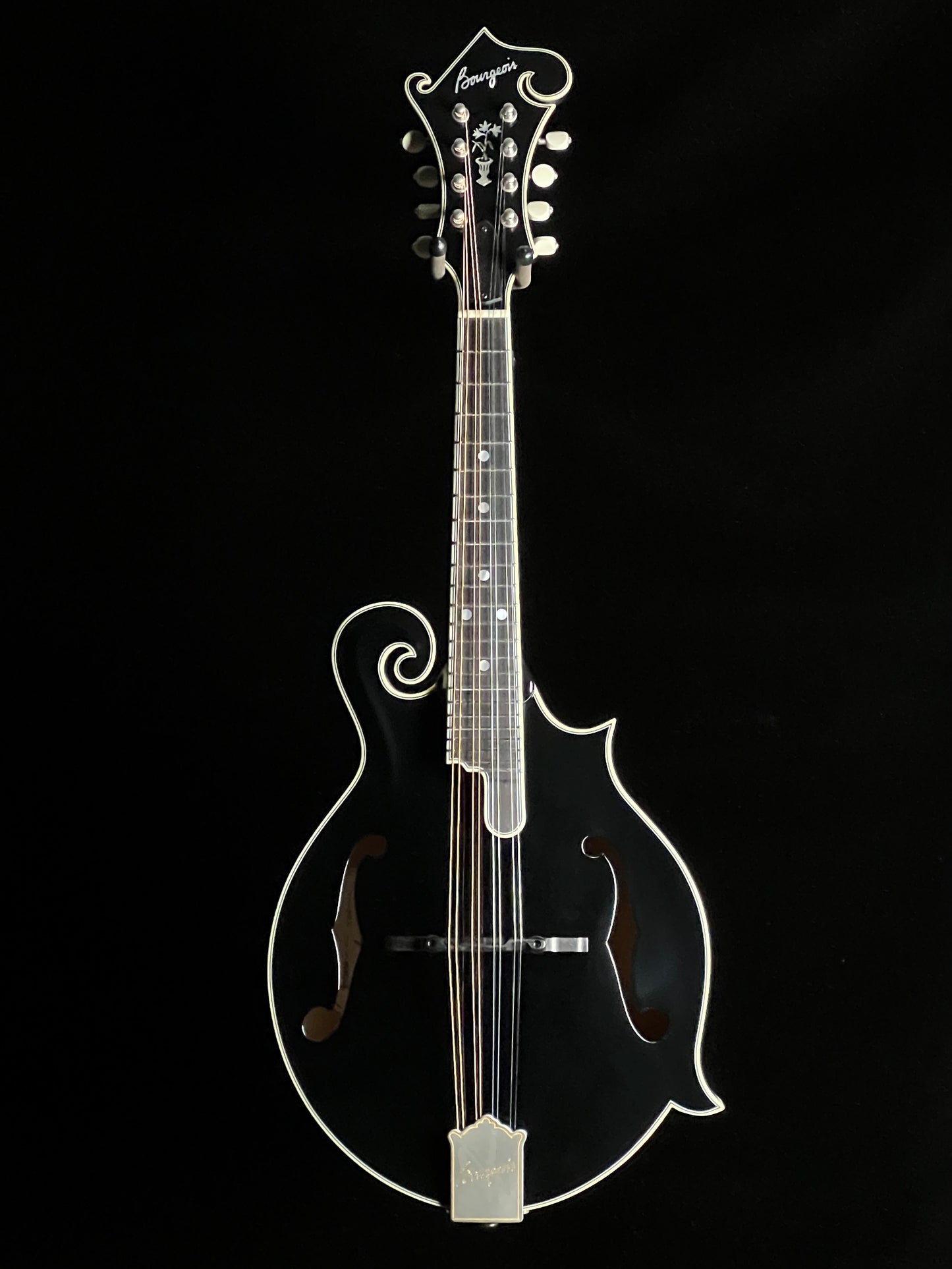 Bourgeois M5F Black-Top Adirondack / European Maple F-Style Mandolin - New