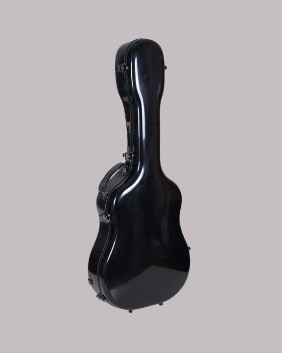 Crossrock Fiberglass Dreadnought Guitar Case - Black