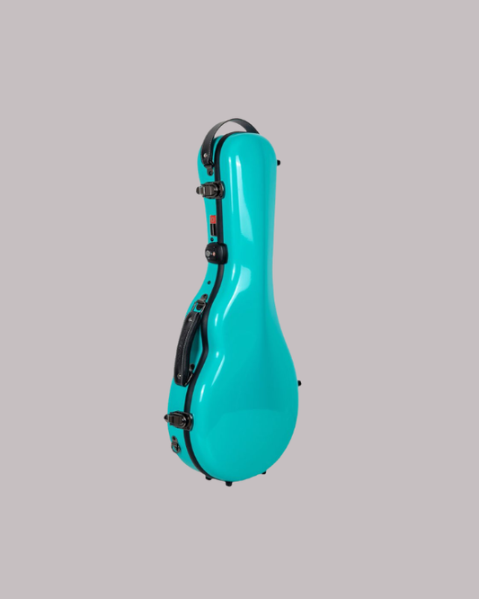 Crossrock Fiberglass F-Style Mandolin Case Mint Blue - New