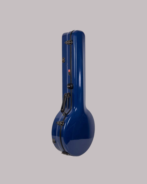 Crossrock Fiberglass Mastertone Banjo Case  Navy Blue - New