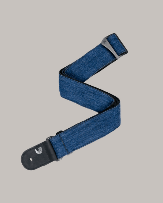 D'Addario Denim Guitar Strap - Blue