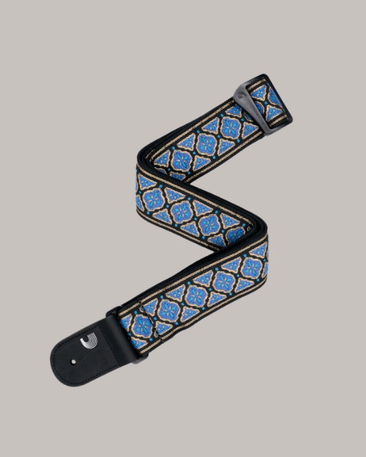 D’Addario Eco Guitar Straps - Blue and Gold