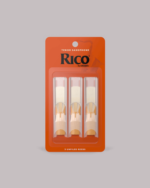 D'Addario Rico Tenor Saxophone Reeds Strength 3.0, 3-Pack