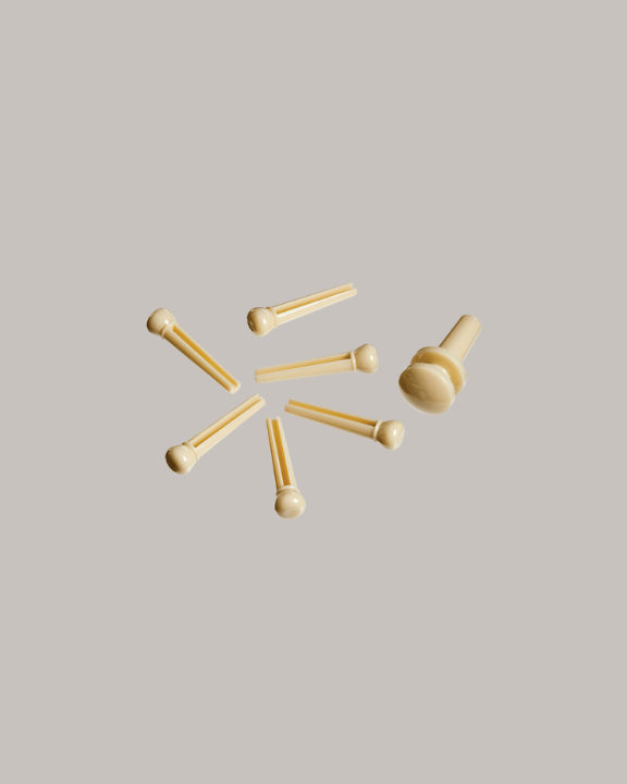 D'Addario Plastic Bridge Pins Ivory - PWPS11