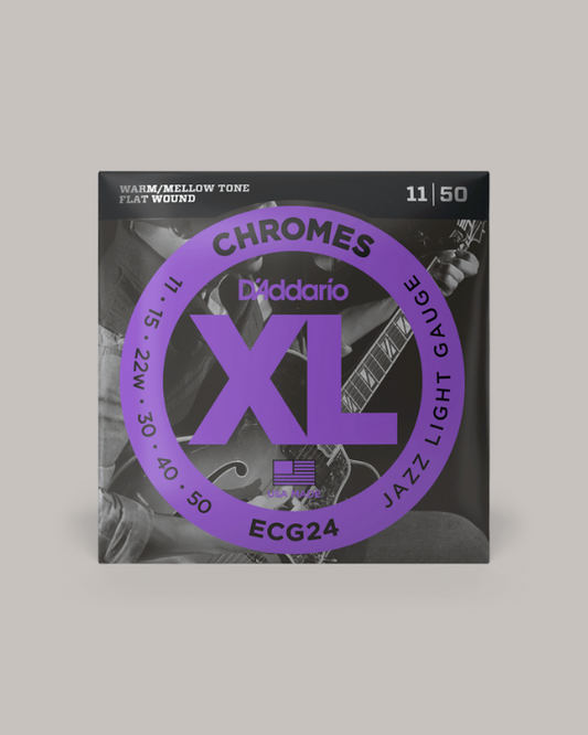 D'Addario XL Chromes Jazz Light Electric Guitar Strings 11-50 ECG24