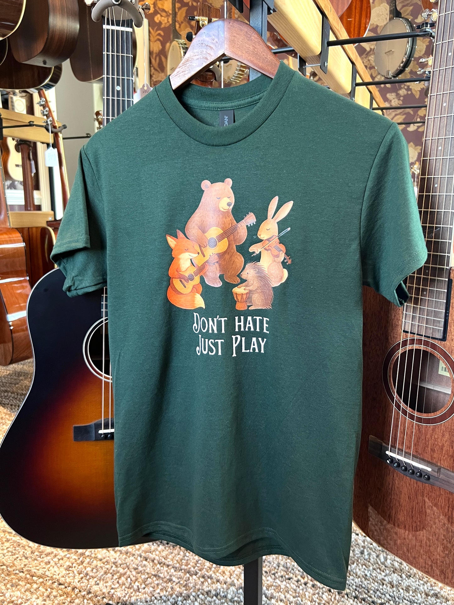 Don't Hate, Just Play T-Shirt - Forest Green