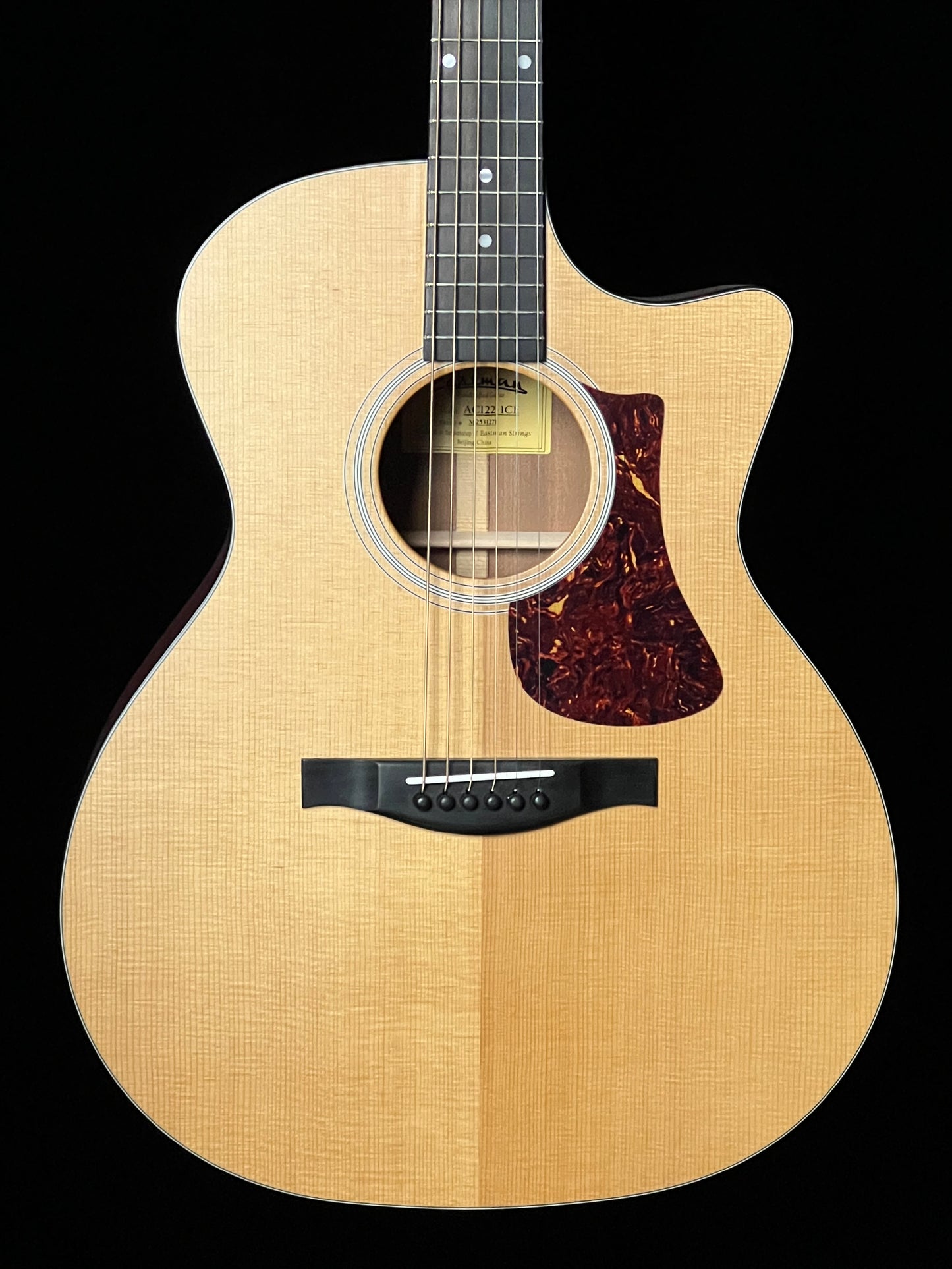 SOLD - Eastman AC122-1CE Grand Auditorium Acoustic Guitar with Fishman pickup Thermo-Cured Sitka/ Sapele - New