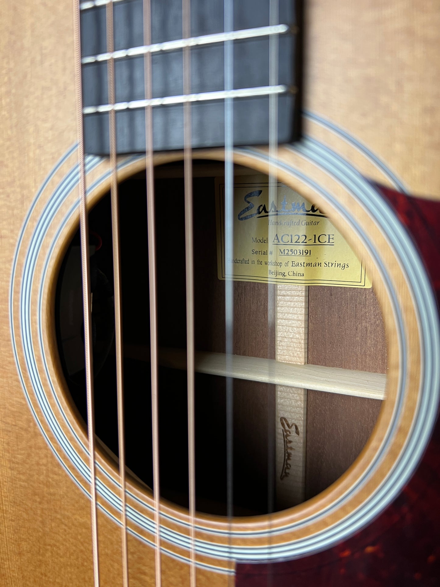 SOLD - Eastman AC122-1CE Grand Auditorium Solid Sitka/Solid Sapele Acoustic Guitar with Pick up - New