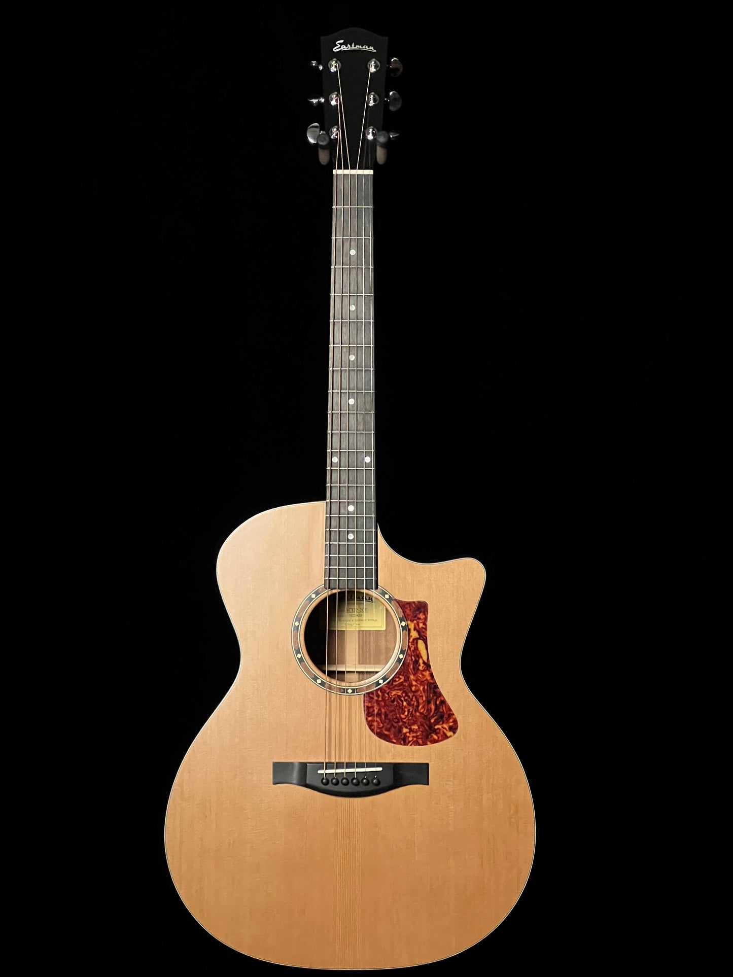 SOLD - Eastman AC122-2CE Grand Auditorium Cutaway Acoustic Guitar with Fishman Pickup Cedar/Sapele - New