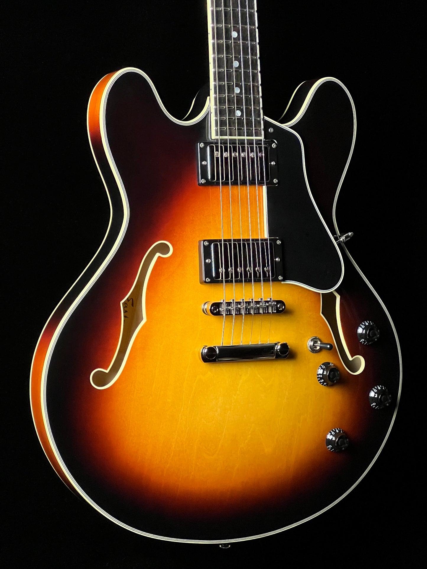 Eastman Electric Thinline T386-SB Sunburst Hollowbody Guitar - New