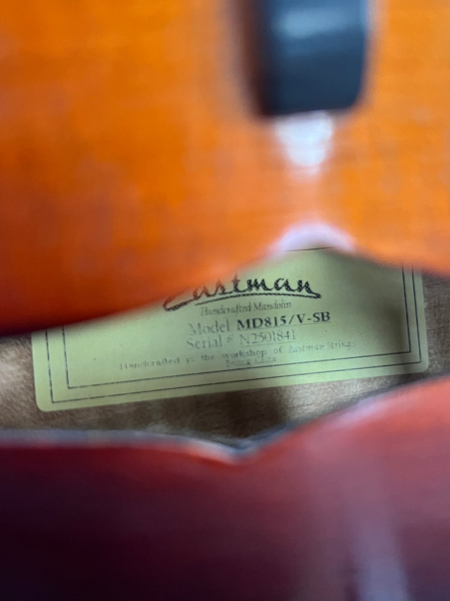 Eastman MD815V-SB F-Style Mandolin Adirondack Spruce/ Maple - New