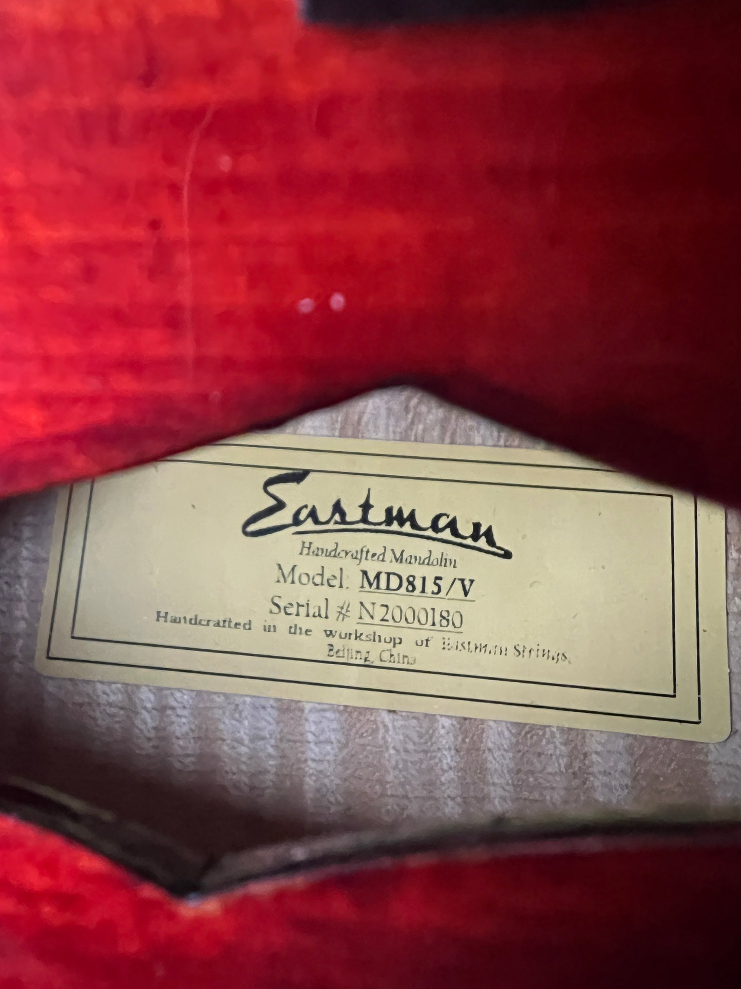 SOLD - Eastman MD815v Varnish Spruce/Maple F-Style Mandolin - Used