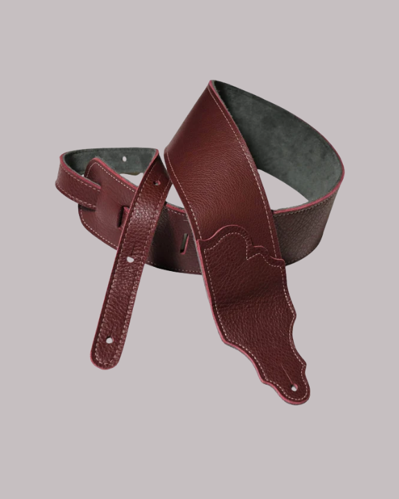 Franklin Strap Original Natural Glove Leather Guitar Strap - 3" Oxblood