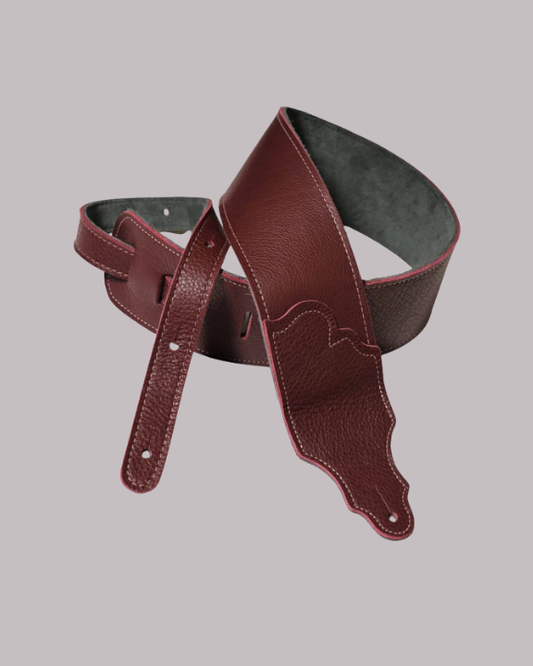Franklin Strap Original Natural Glove Leather Guitar Strap - 3" Oxblood