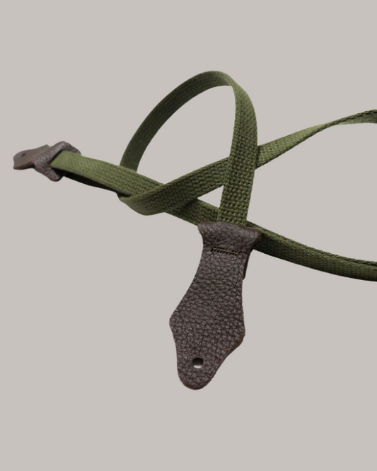 Franklin Strap Premium Cotton Ukulele or Mandolin Strap - Olive