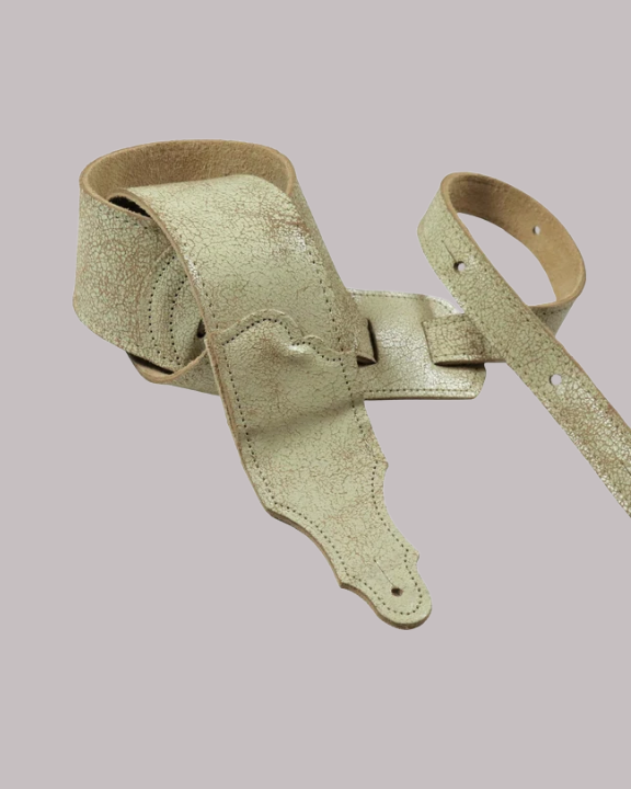 Franklin Strap Roadhouse Distressed Leather Guitar Strap - Cream