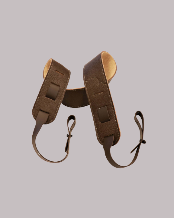 Franklin Straps Ball Glove Leather Banjo Strap 2.5" - Chocolate