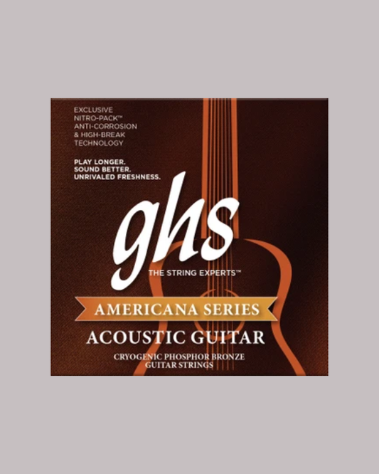 GHS Americana Series Acoustic Guitar Strings Cryogenic Phosphor Bronze Light Guitar Strings - S425
