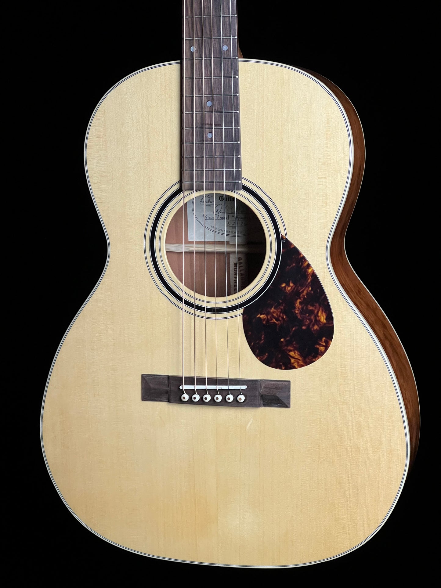 Gallagher Founders GC-50 Yellow Cedar/Cherry Acoustic Guitar - New