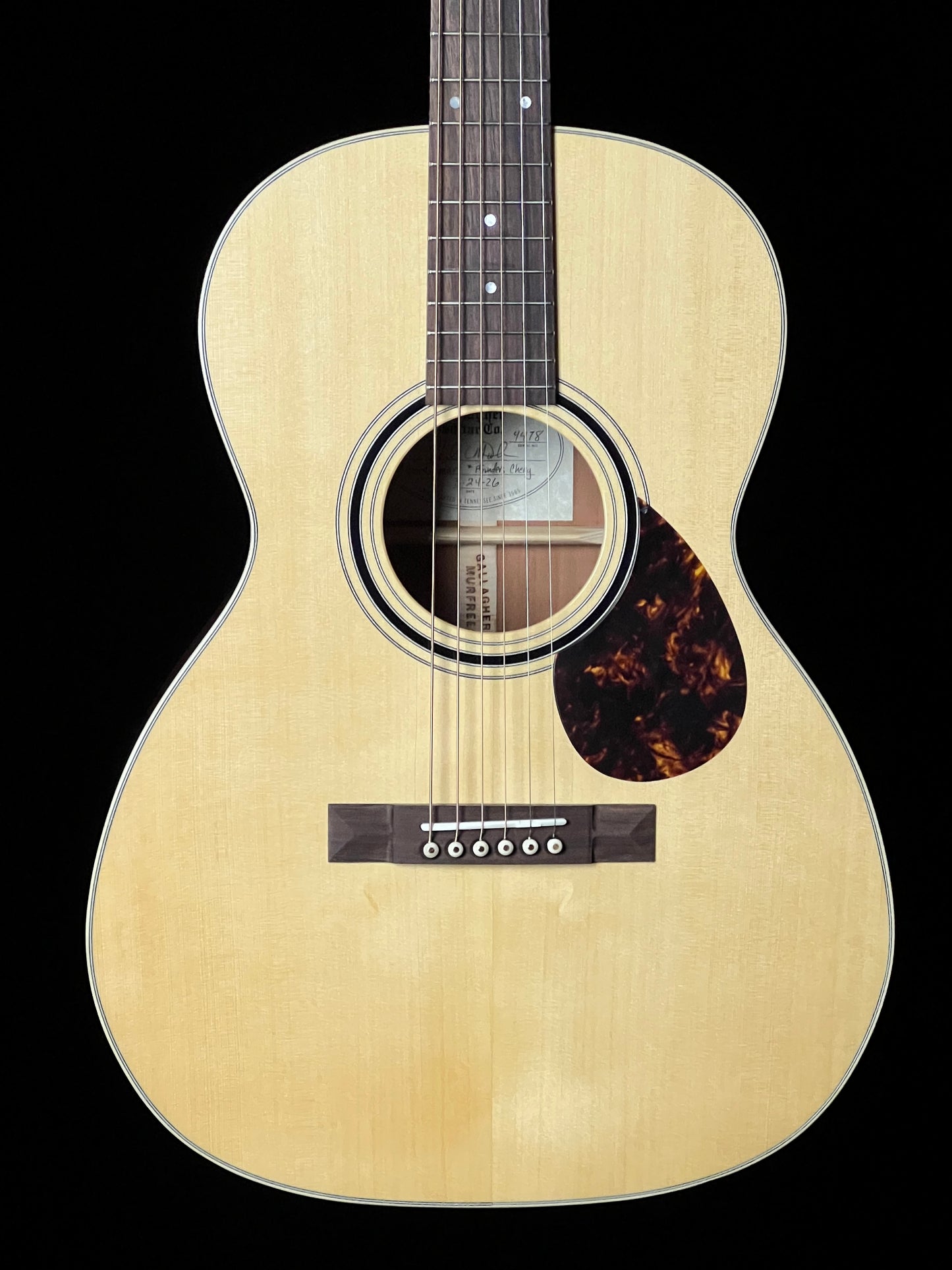 Gallagher Founders GC-50 Yellow Cedar/Cherry Acoustic Guitar - New