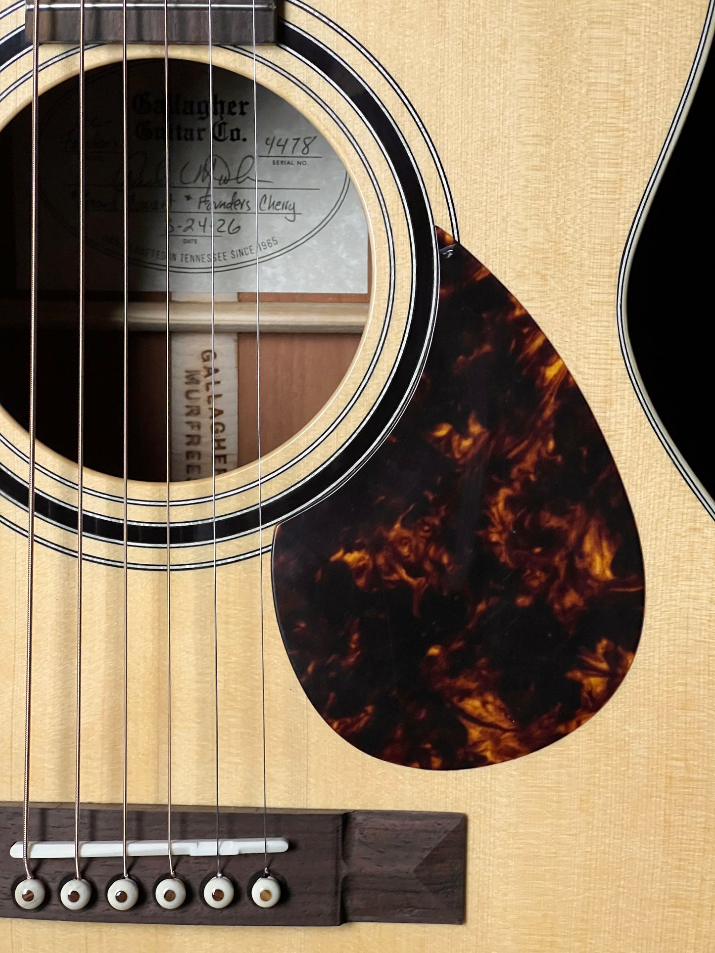 Gallagher Founders GC-50 Yellow Cedar/Cherry Acoustic Guitar - New