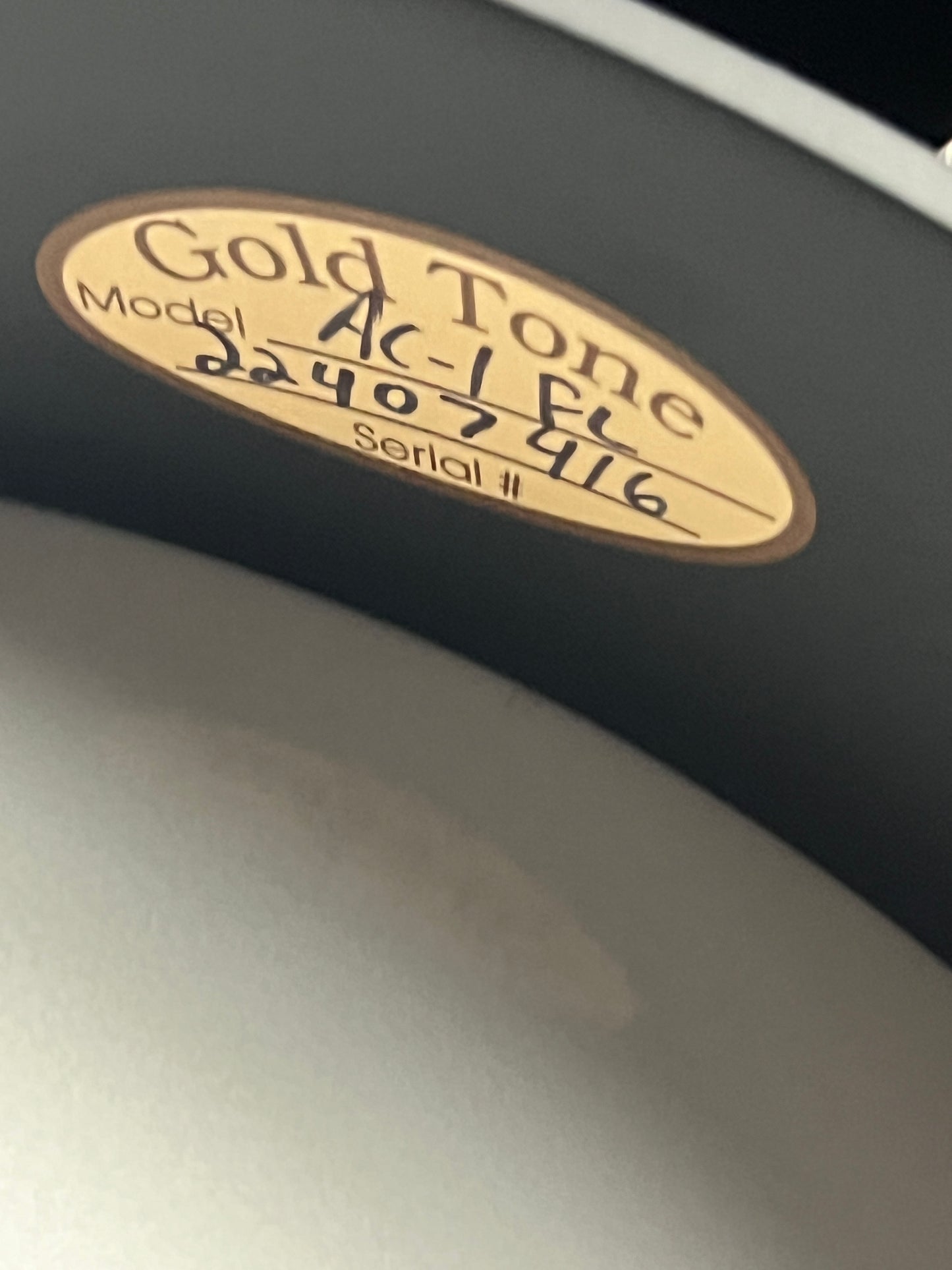 Gold Tone AC-1FL Fretless Acoustic Composite 5-String Openback Banjo - New