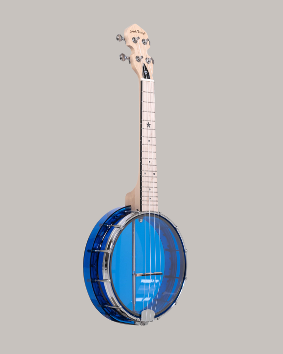 Gold Tone Little Gem Sapphire (Blue) See-Through Banjo Ukulele - New