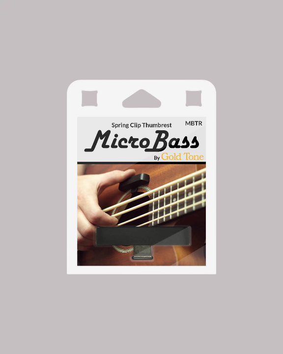 Gold Tone Micro Bass Spring Clip Thumbrest - MBTR