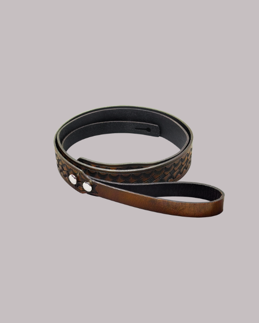 Golden Gate Shelton Leather Mandolin Strap – Walnut Brown - SG-5511