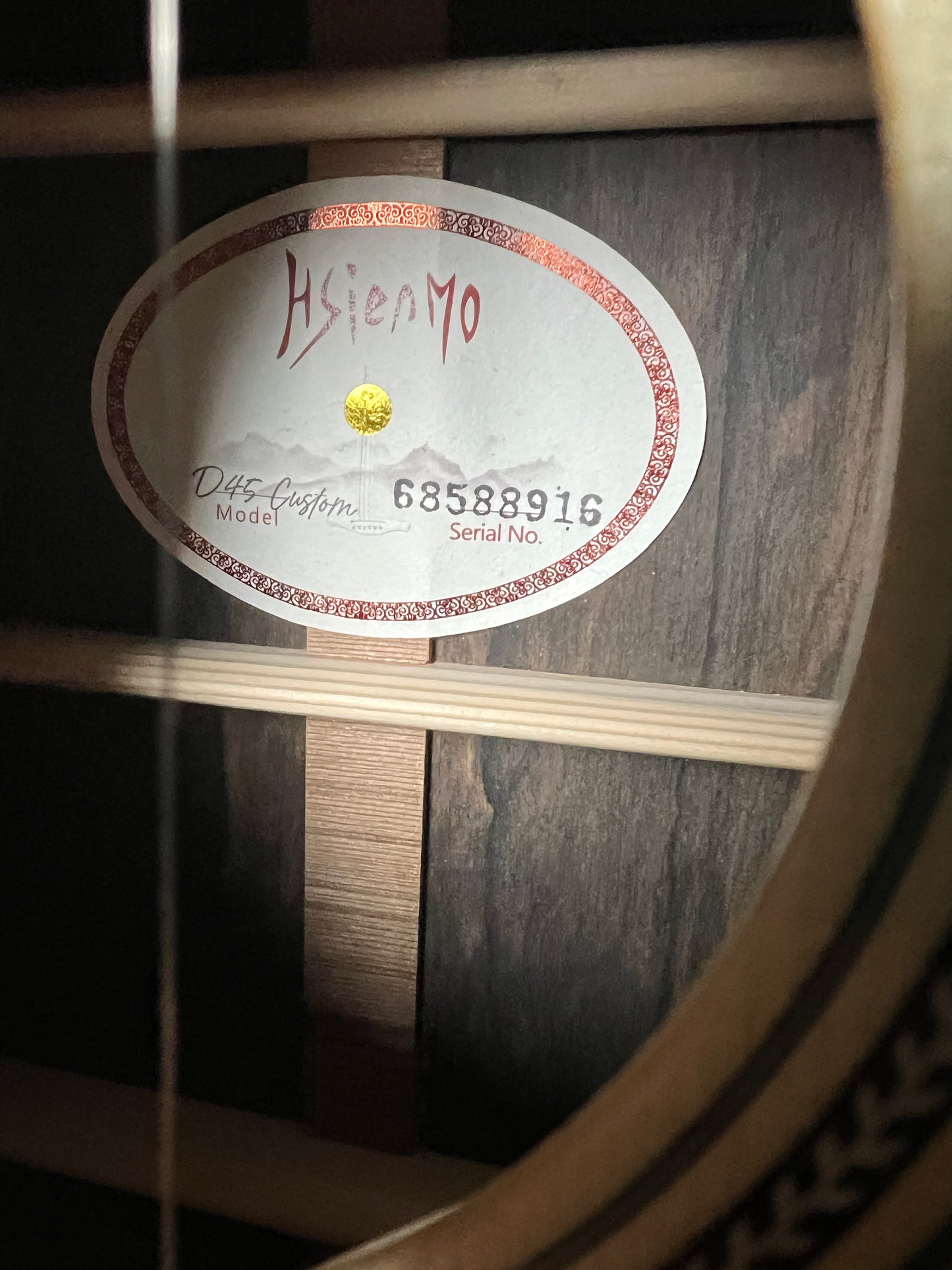 Hsienmo Custom Shop D45 Custom Adirondack Spruce & Ziricote Dreadnought Acoustic Guitar – Used