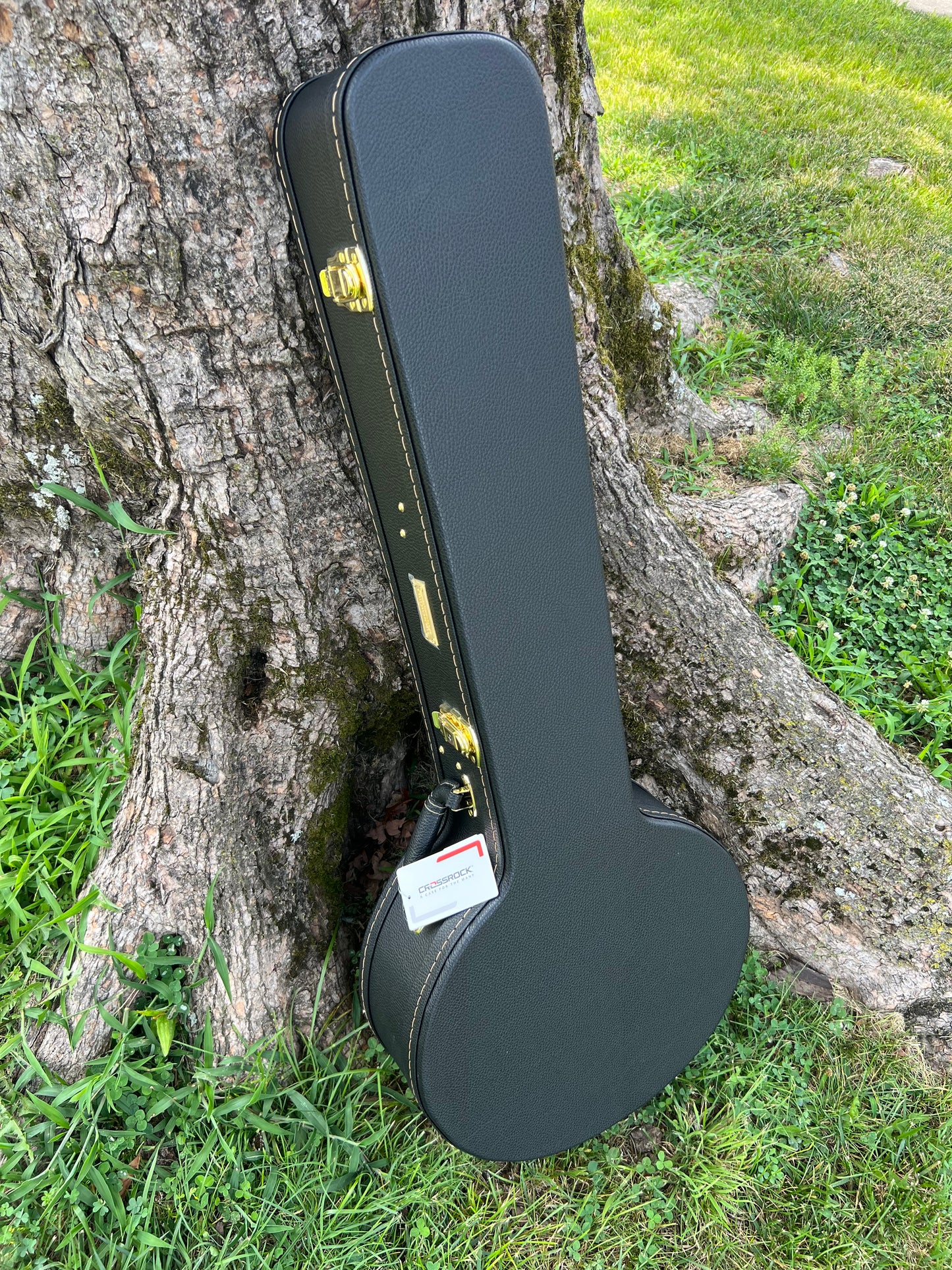 Crossrock 5-String Resonator Banjo Wooden Case - Black