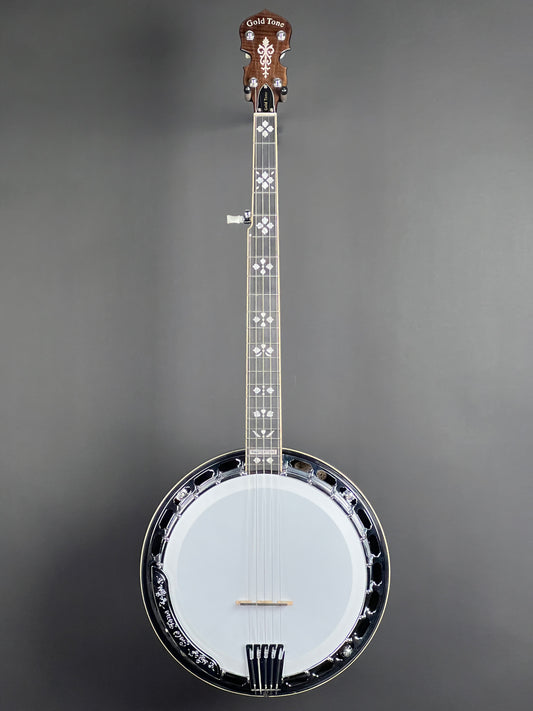Mastertone Gold Tone Orange Blossom Banjo Arch Top with Case OB-250AT