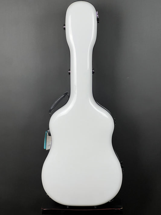 Crossrock Dreadnought Guitar Fiberglass Case - White
