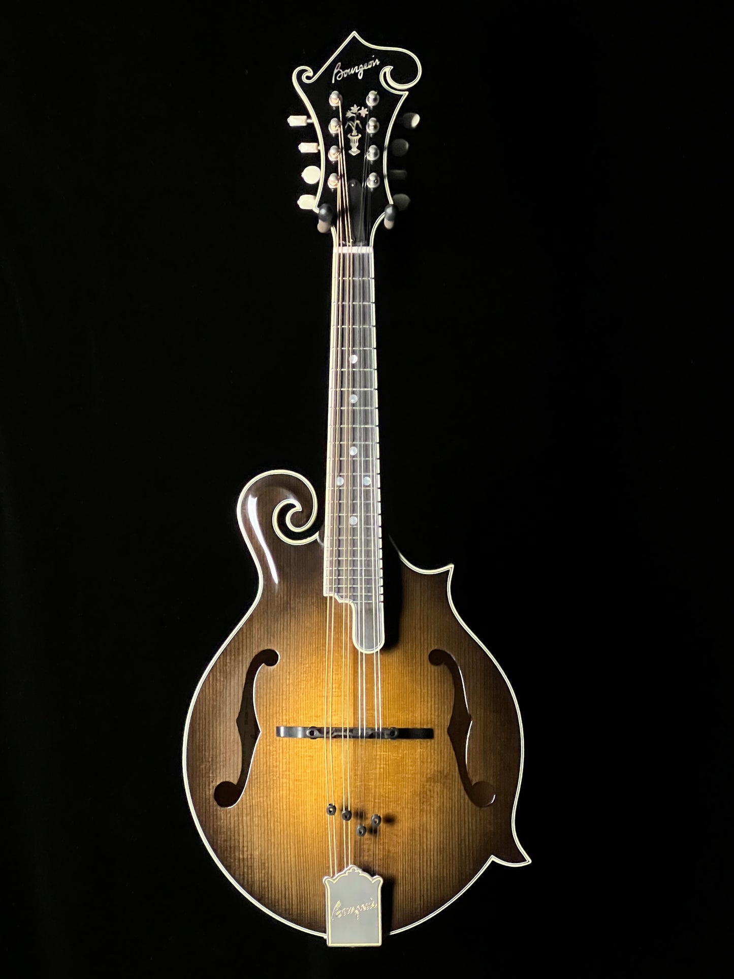 SOLD - Bourgeois M5-F-SB F-Style Mandolin Adirondack Spruce/European Maple - New