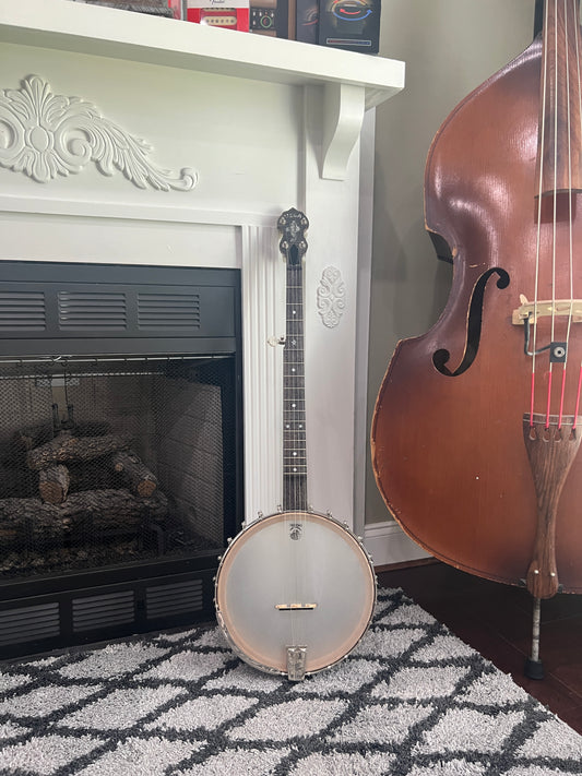 Deering Vega White Oak Open Back Banjo - Used