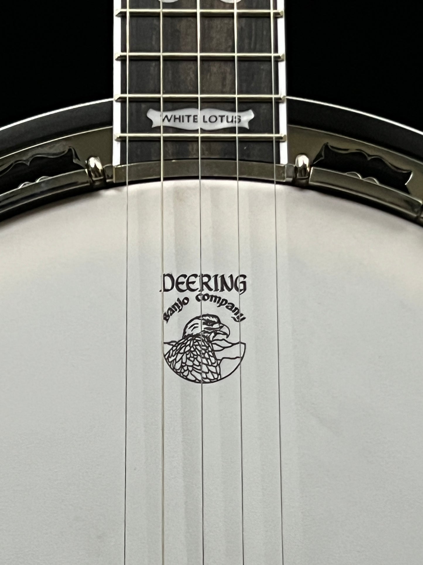 SOLD - Deering White Lotus 5-String Banjo with Resonator - New