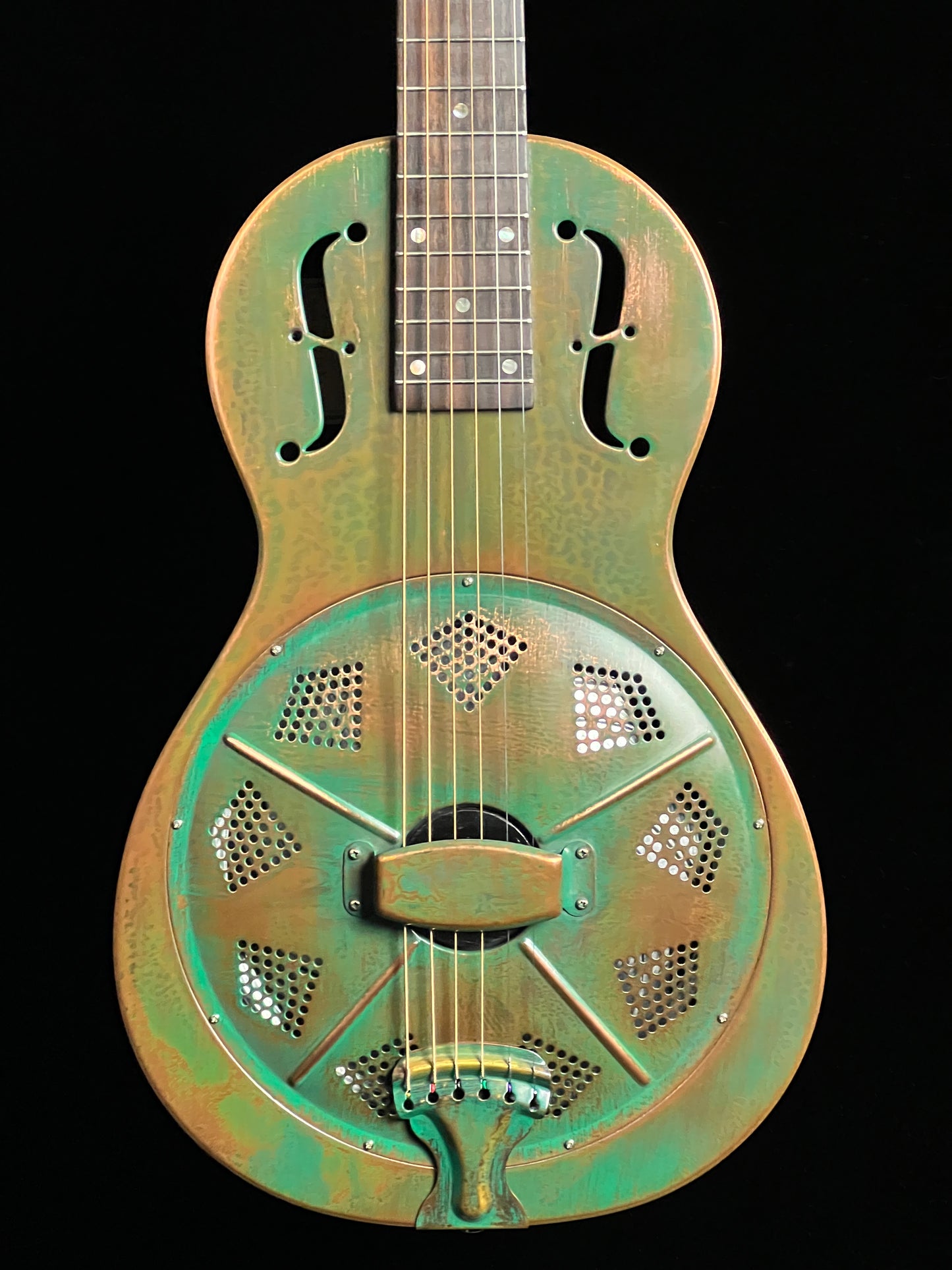SOLD - Recording King Swamp Dog RM-993-VG Metal Body Resonator Parlor Guitar - New