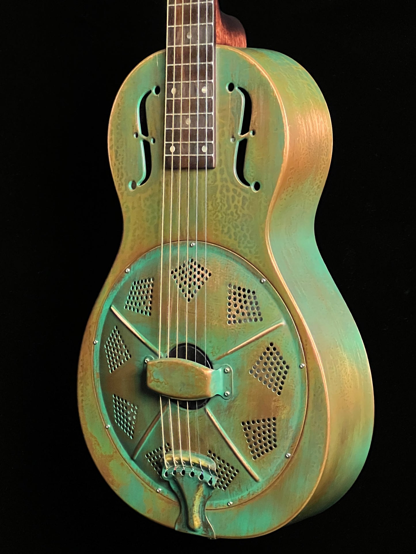SOLD - Recording King Swamp Dog RM-993-VG Metal Body Resonator Parlor Guitar - New