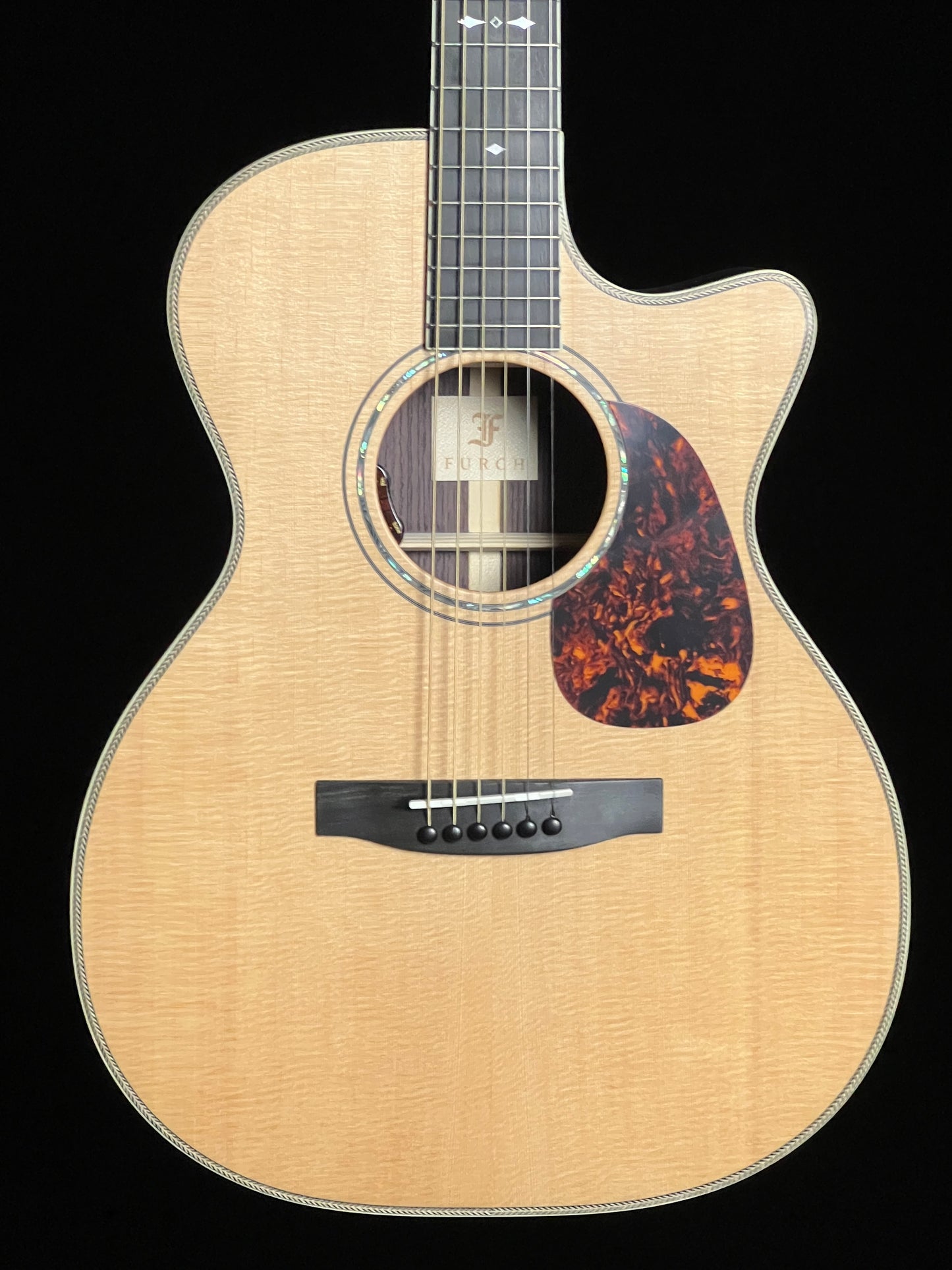 Furch Vintage 2 OMc-SR Sitka Spruce/Indian Rosewood OM Cutaway Acoustic Guitar with LR Baggs - New