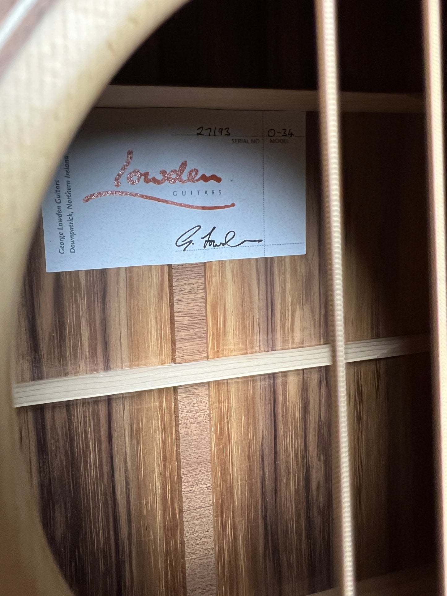 Lowden O-34 The Original Series 34 Sitka Spruce / Koa Acoustic Guitar - New