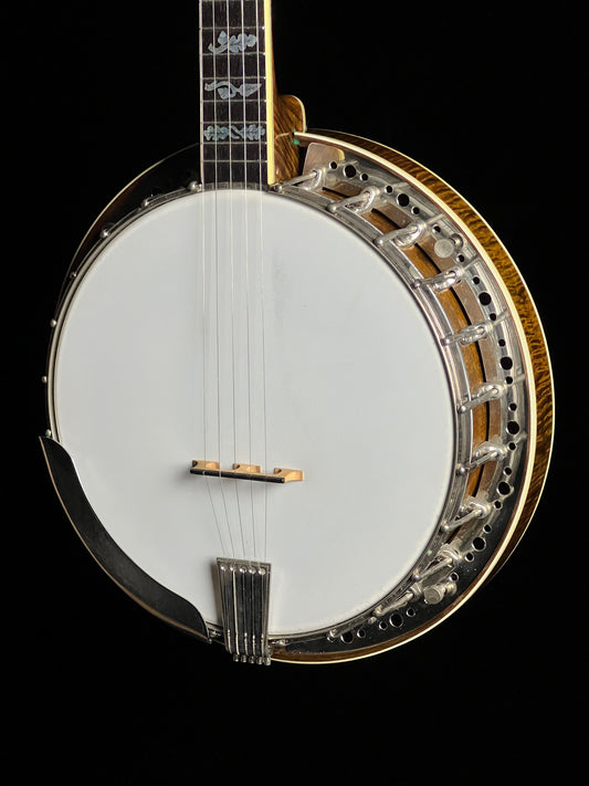 SOLD - Ernie Wells Oak Leaf Banjo with Resonator - Used