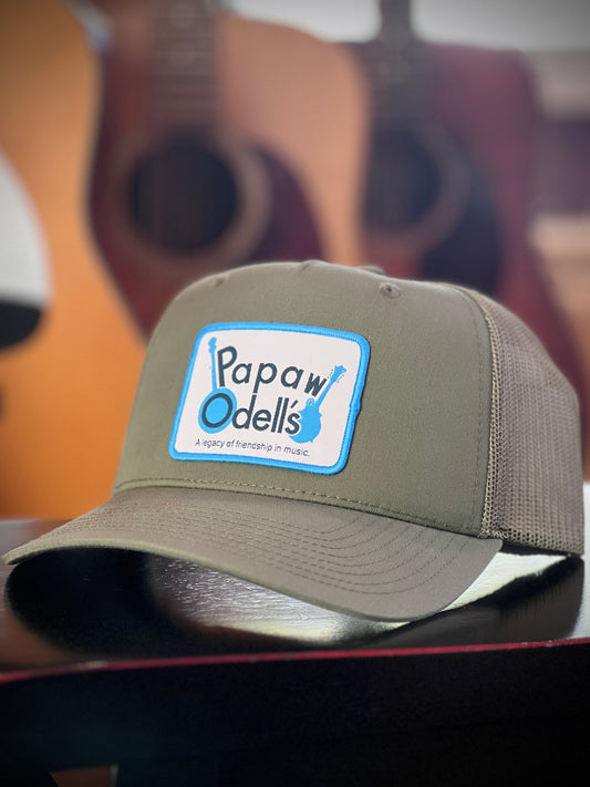 Papaw Odell's Patch Hat -  Loden (Muted, Grayish-Olive Green)