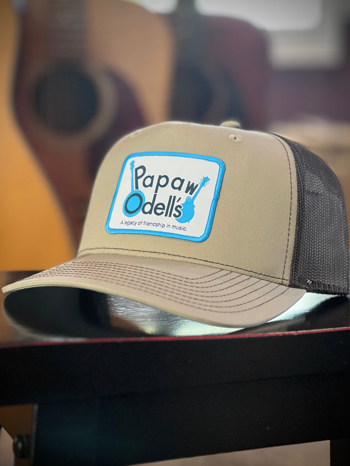 Papaw Odell's Patch Hat - Khaki/Coffee