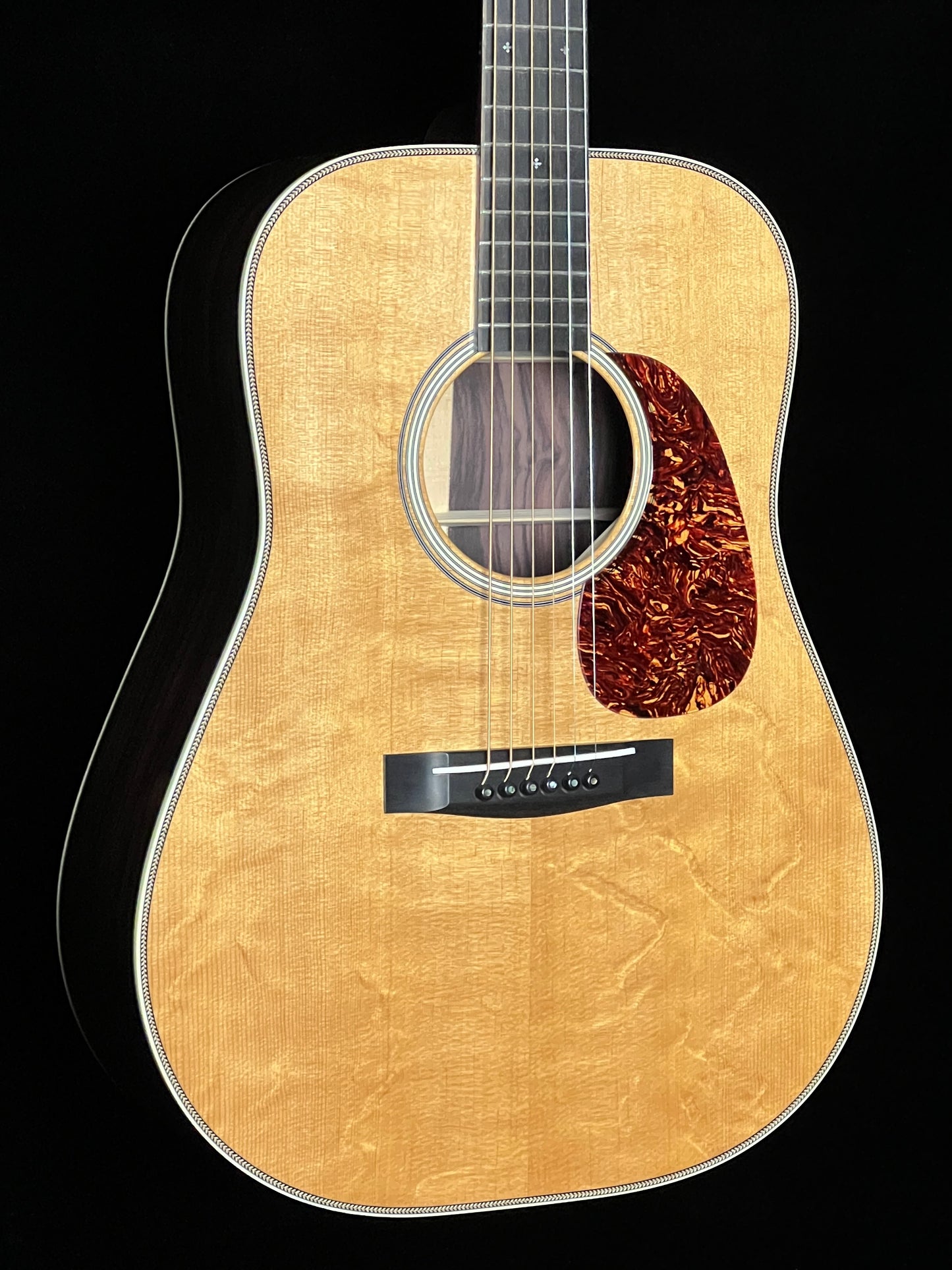 Huss & Dalton TD-R Custom Thermo-Cured Bear-Claw Sitka Spruce/Figured Indian Rosewood Dreadnought Acoustic Guitar - New