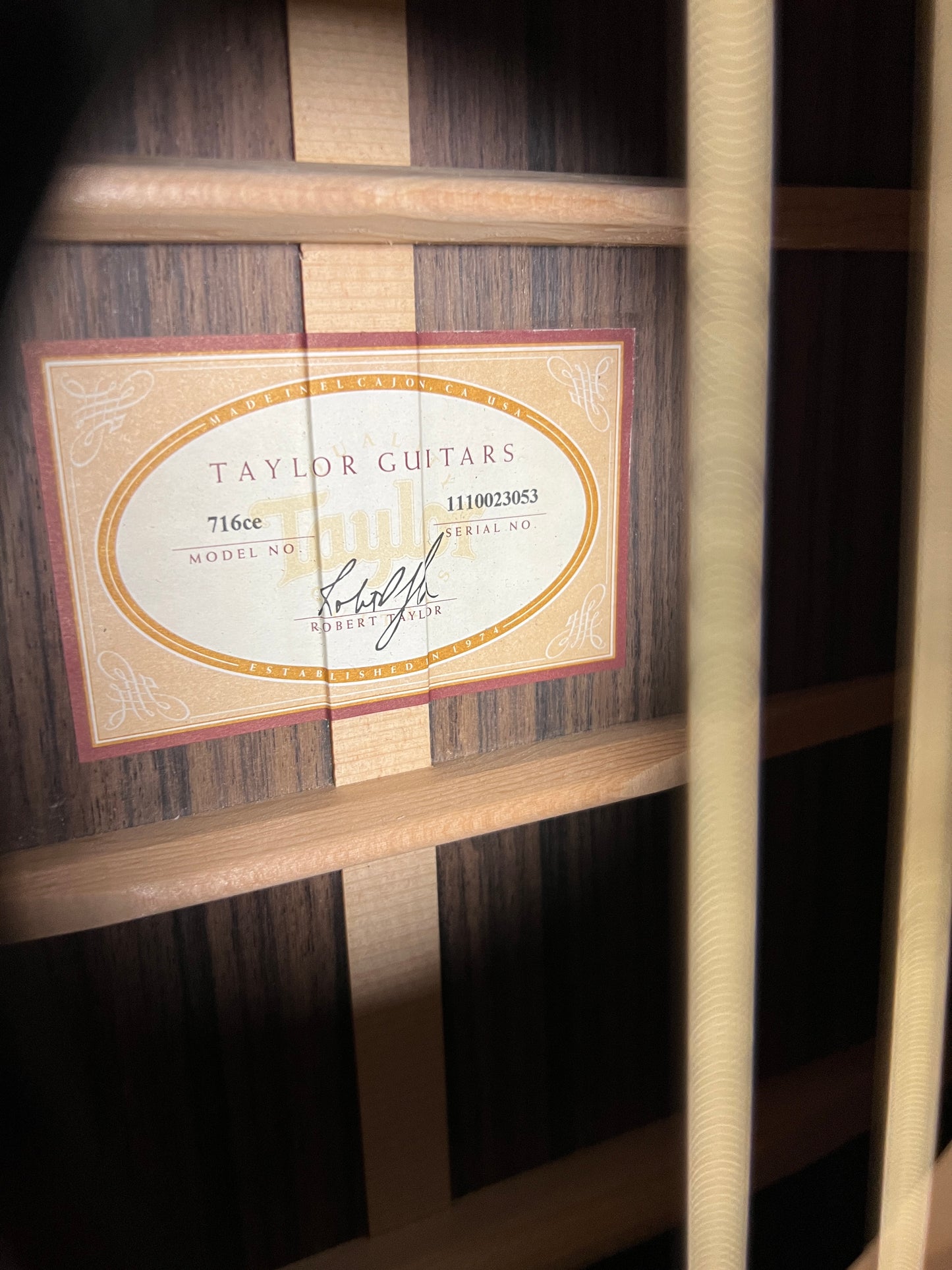Taylor 716ce Grand Symphony Cutaway Acoustic Guitar with ES1 Electronics - Used