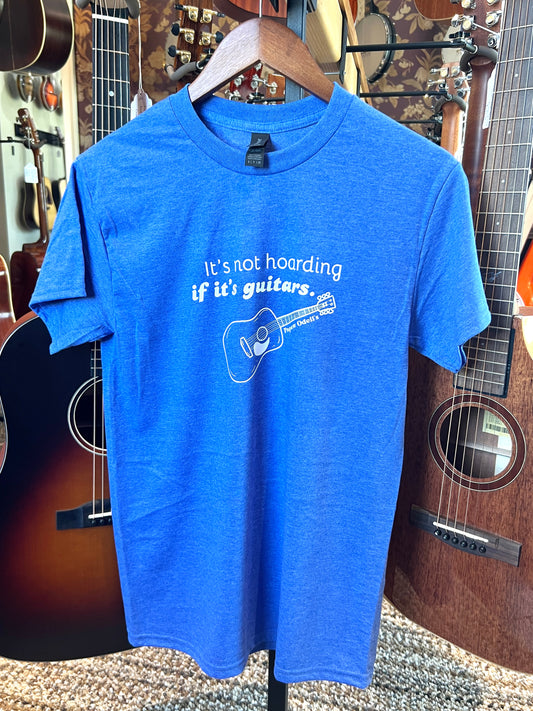 It's Not Hoarding if its Guitars T-Shirt - Heather Deep Royal