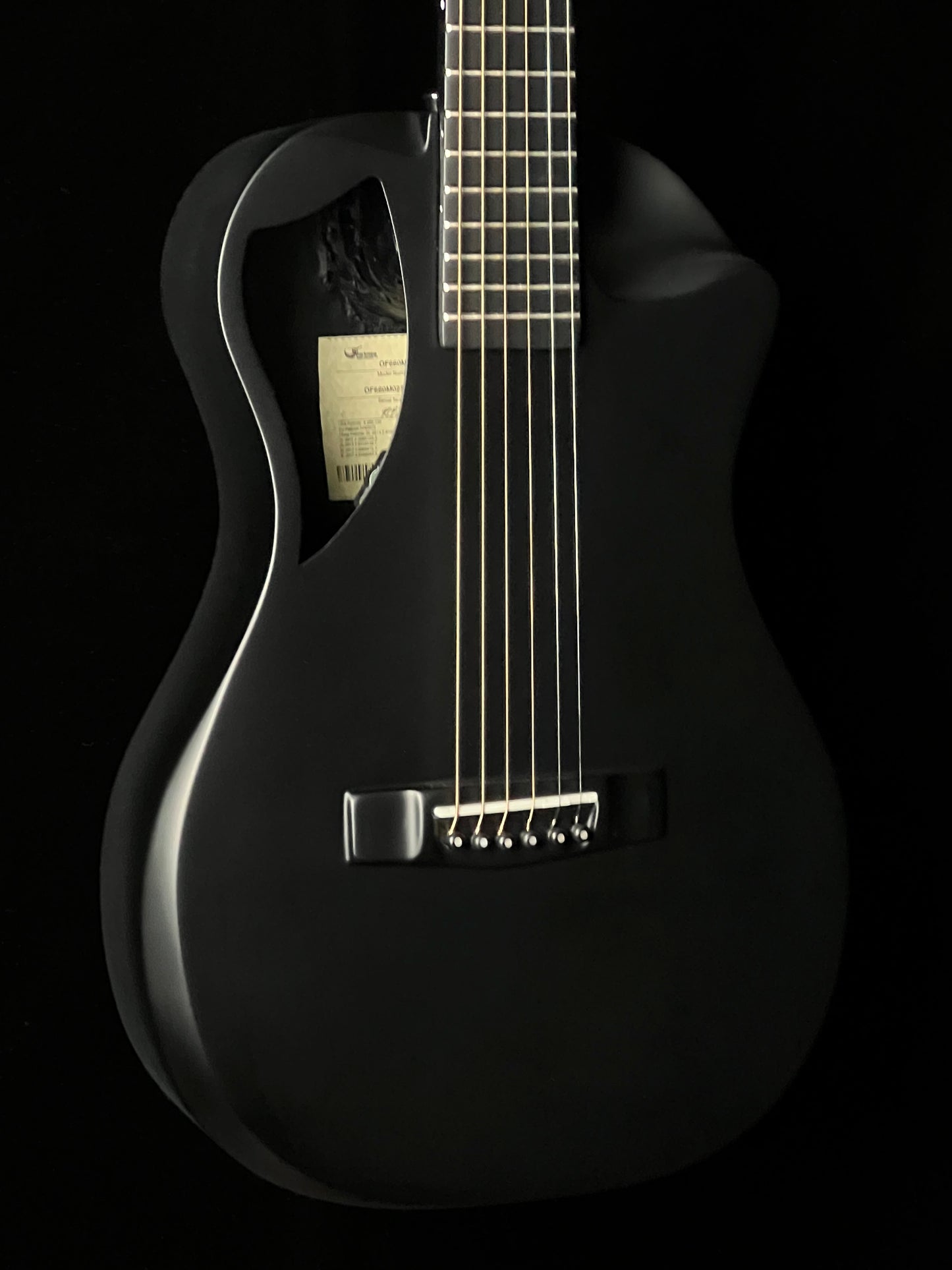 Journey Carbon Fiber OF660M Travel Acoustic Guitar Black Matte - New